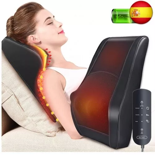 Masajeador Cervical y Espalda con Calor, Shiatsu Cojín de Masaje Eléctrico de C