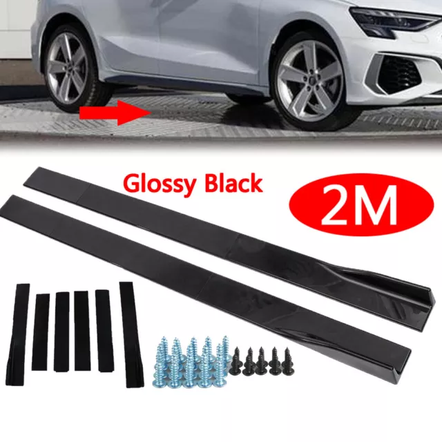 78,7"Seitenschweller Sideskirt Glänzend Schwarz Für Benz W211 W212 W213 E-Klasse