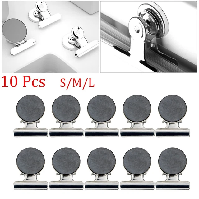 Clip magnetiche 10 pz ufficio casa memo metallo note carta portachiavi
