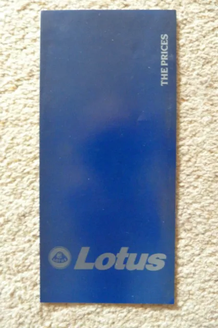 Lotus Excel Esprit S3 & Turbo Esprit um 1985 UK Sortiment Verkaufsbroschüre