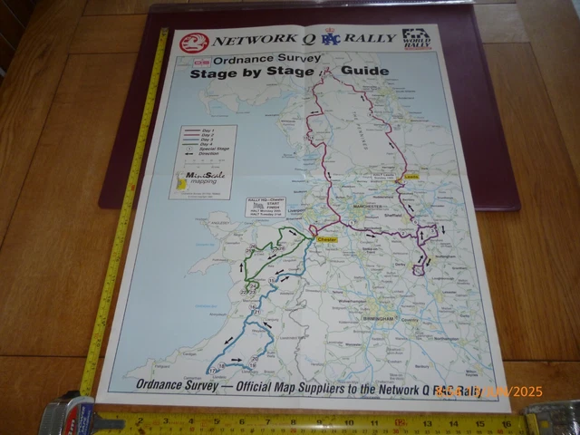 Q Racing Purga Map NETWORK Q RAC Rally 1995 Date Stage Map Spectator Double-Sided ...
