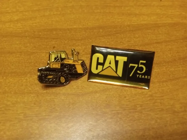 Vintage Caterpillar CAT Pins Lot Of 2 Metal Rare HTF!