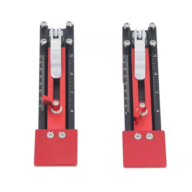 2Pcs Sliding Mounting Gauge Aluminum Alloy Material Clear Measurement Gauge