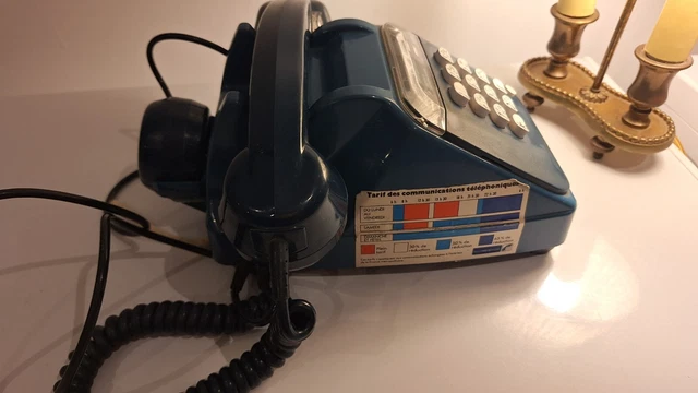 Téléphone ancien PTT S63 à cadran – Vintage – Fonctionnel - Collection
