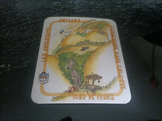 Sous bock de bière , l'alsacienne sans culotte,.  Juillet