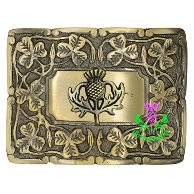 Cardo Hs Uomo Highland Cardo Fibbia Cintura Kilt Celtic Nodo Cromo Scozzese Fibbie 