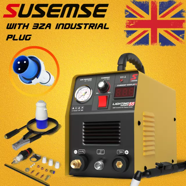 SUSEMSE Plasma Cutter 55 Amp HF IGBT Inverter Plasma Cutter Portable 14MM 1/2 In