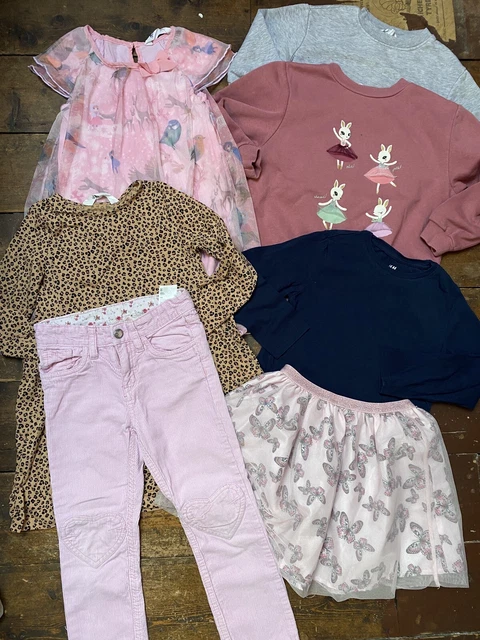 H&M girls bundle age 4-5 years jumpers dresses skirt jeans