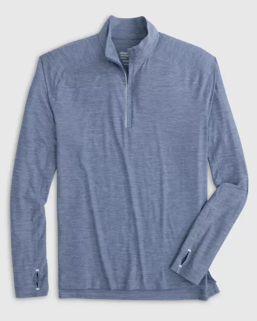 Johnnie-O Baird mens Medium Offshore Blue 1/4 Zip golf Fashion pullover NEW NWT