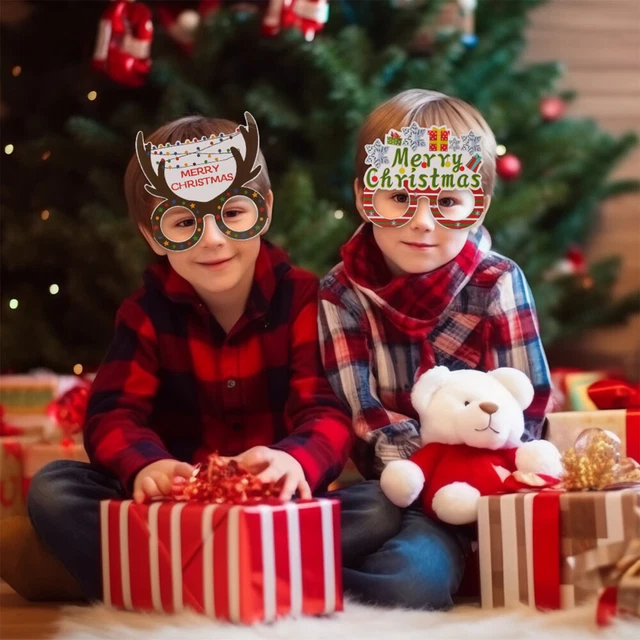 8 pz occhiali natalizi occhiali festivi montatura occhiali di carta natalizia