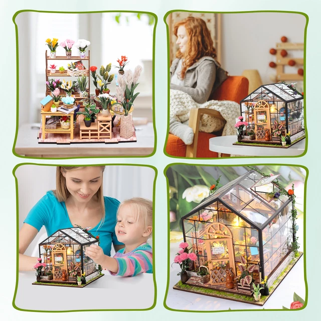 DIY MINIATURE DOLLHOUSE Kit 124 Scale 3D Miniature Flower House Kit UK