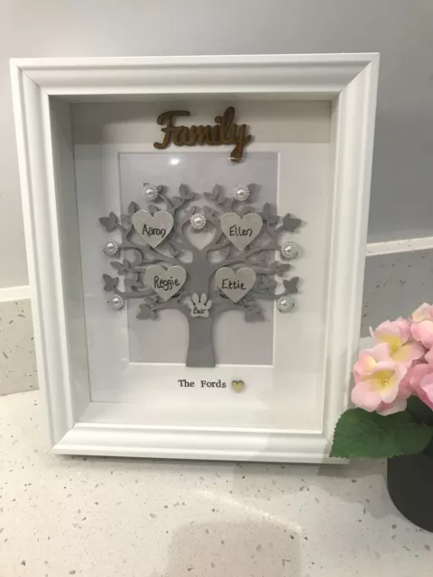 Buy Family Tree Personalised Gifts. Scrabble Handmade Family Trees. Family  Tree Frame by A Gift of Happiness. Grandchildren. Grandparents. Gift.  Online in India - Etsy
