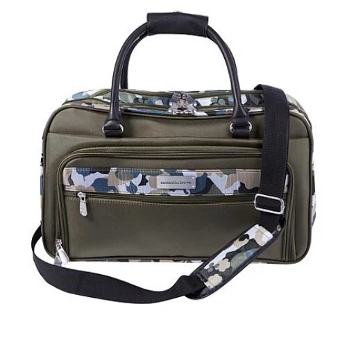 Samantha Brown Carry-All Travel Bag - Olive Geo Camo - NWT