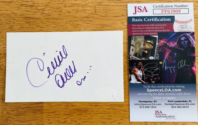 Celine Dion Signed Autographed 3x5 Card JSA Certified Titanic