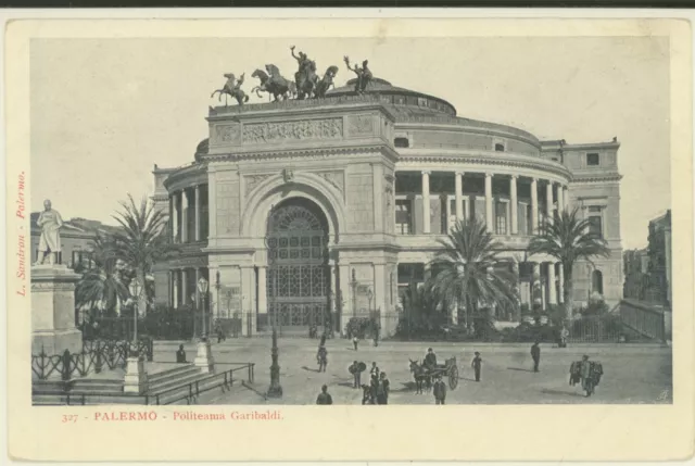 Palermo -Politeama Garibaldi Cartolina D'epoca