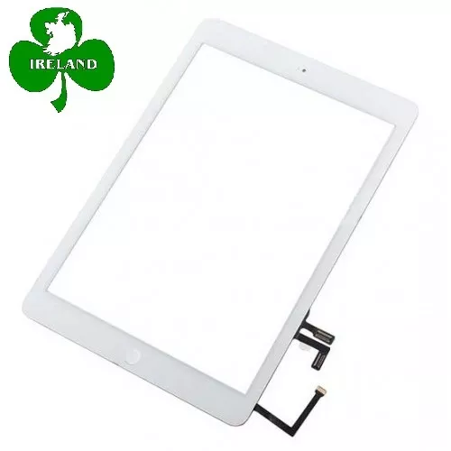 For iPad Air 1st Gen Touch Screen Digitizer White Glass Home Button Adhesive