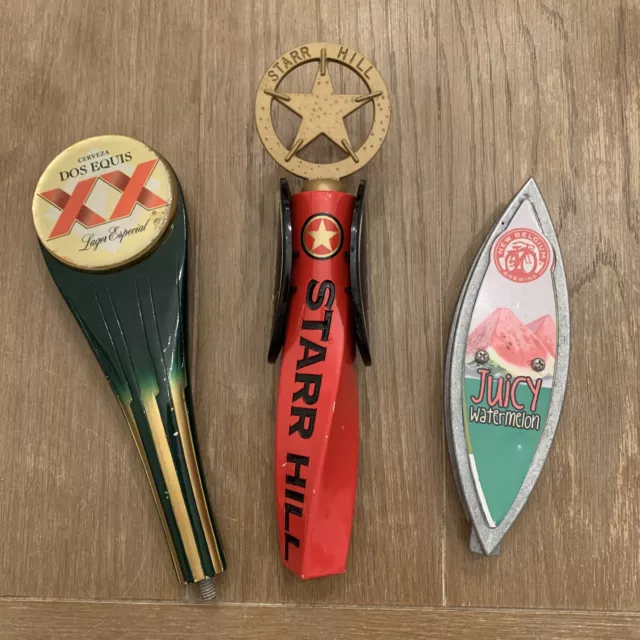 Beer Tap Lot Of 3 Dos Equis Starr Hill New Belgium