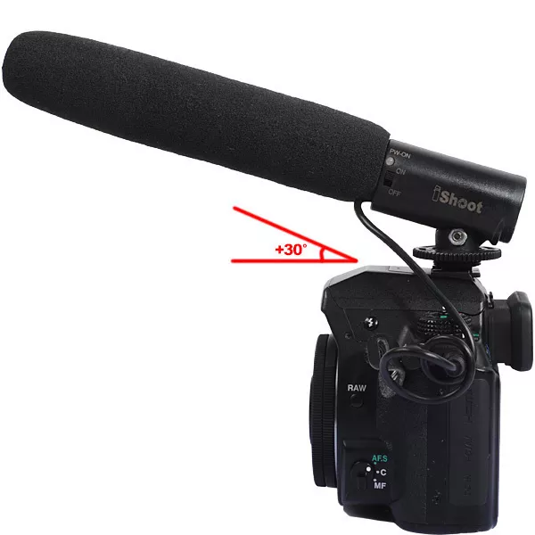 iShoot 3.5mm studio Microphone MIC for Hot Shoe DSLR Camera/Video Camcorder