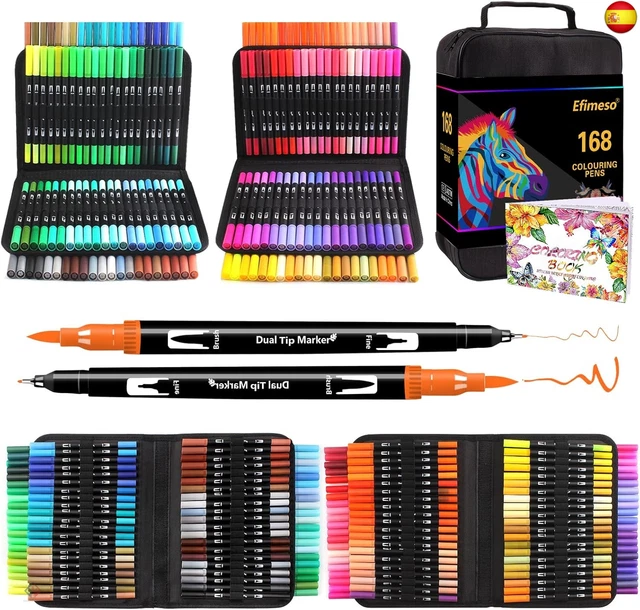 DONG-A Doble Cara Marcadores Twinliner 12 Colores Bundle Set, Suave Color Marcador, Original Notas Adhesivas