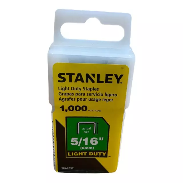 Stanley TRA205T 5/16-Inch Light Duty Staples, Pack of 1000