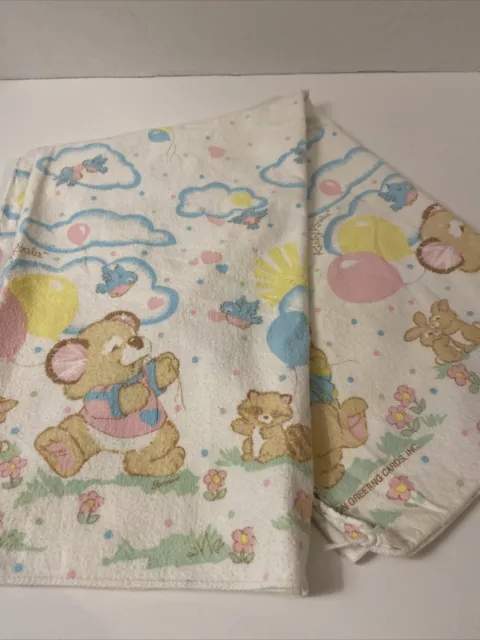 Vintage Kirby Koala Bear Baby Receiving Blanket Flannel Gibson Greeting Cards