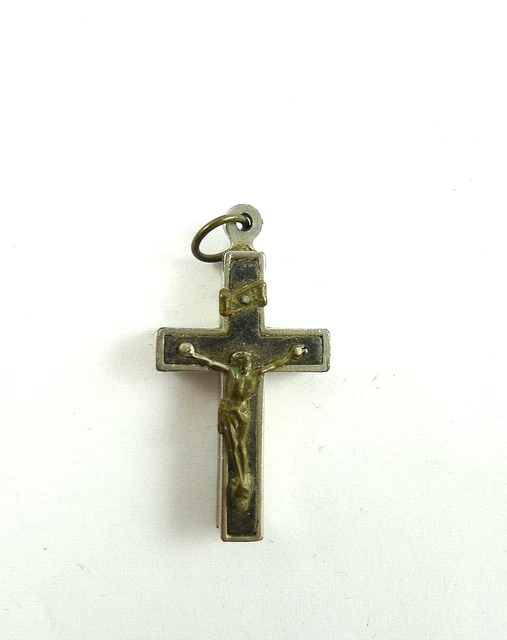 Antico Crocifisso Da Rosario Porta Reliquie Roma Scala Santa Vaticano Vintage