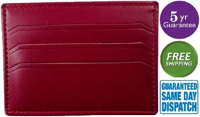 New Genuine Leather Slim Card Holder Wallets For Men - Minimalist RFID Blocking