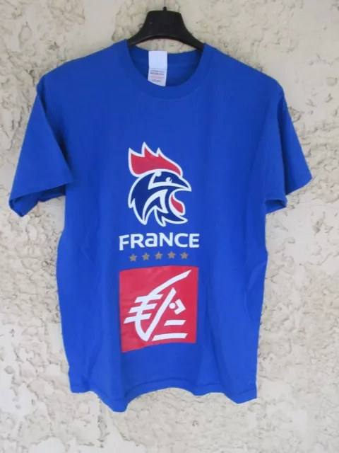 Maillot tee-shirt handball équipe de FRANCE supporter coton bleu M