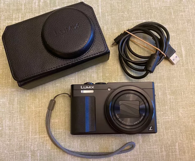 Panasonic Lumix DMC-TZ70 12MP Compact Digital Camera - Black & Case