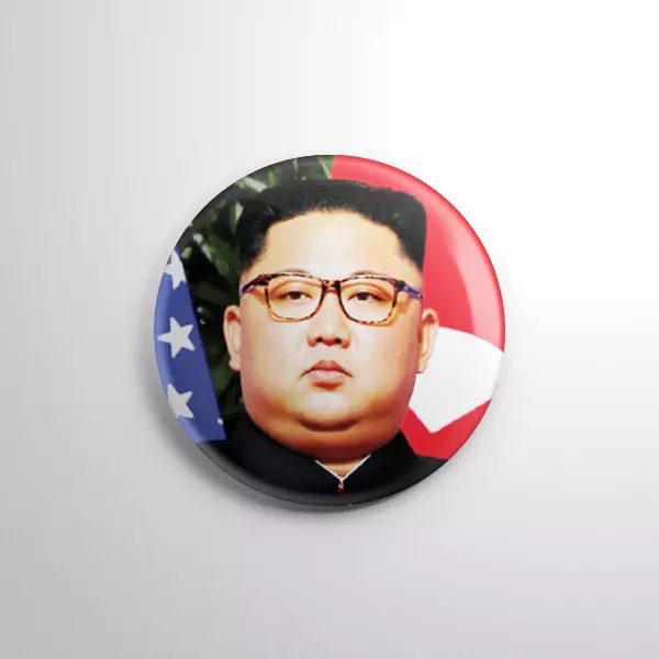 KIM JONG UN Pin Badge Button -  25mm / 1" - Kim Jong-Un North Korea Dictator