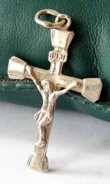 VINTAGE SILVER 925% CROSS WITH CRUCIFIXION,EARLY 20th. Century !!! NOS # 25C 3