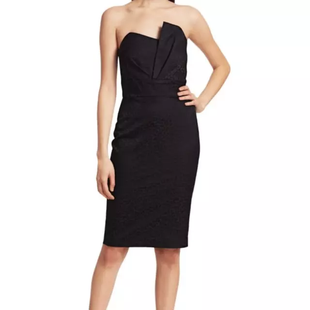 REVOLVE X Michelle Mason Pleated Bustier Leopard Print Dress in Black | Size 6