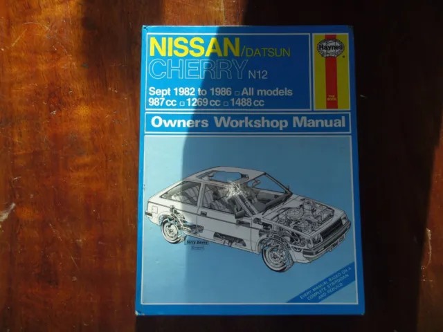 Haynes workshop manual nissan datsun cherry 1982-1986