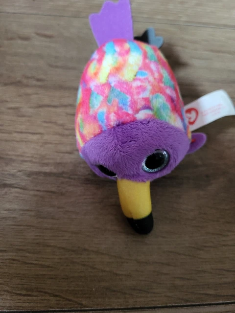 McDonalds 2019 TY Teeny Beanie Babies - Gilda the Flamingo - Purple Face