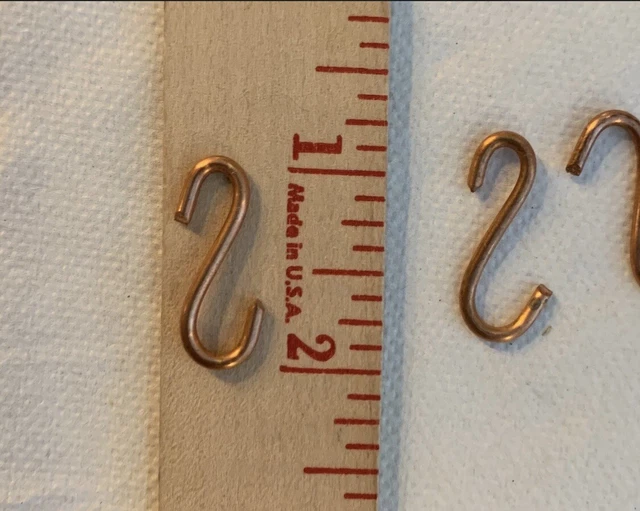Hand Twisted Copper 1 Inch S Hooks - Pack Of 20