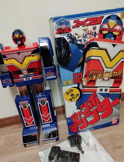 Jumbo Machinder Earth Squadron Fiveman Five Robo Figure 52cm W/BOX F/S FEDEX Jumbo Machinder Earth Squadron Fiveman Five Robo Figure 52cm W/BOX F/S FEDEX