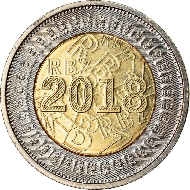 [#789806] Coin, Zimbabwe, 2 Dollars, 2018, Bond coin, MS, Bi-Metal, lic