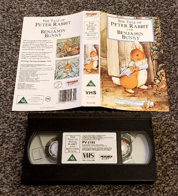THE TALE OF Peter Rabbit & Benjamin Bunny C3 Sleeve & Tape Only Pal Vhs ...