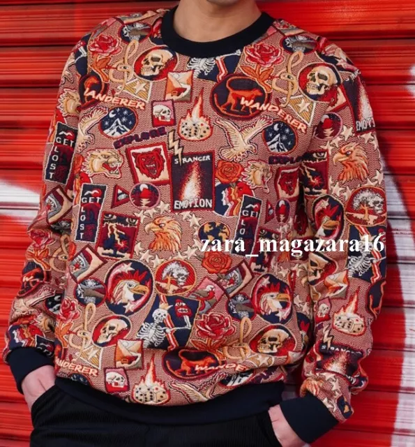 Zara quilted jacquard sweatshirt discount