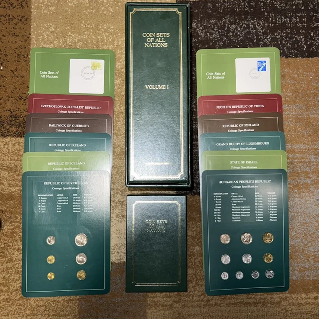FRANKLIN MINT Coin Sets Of All Nations Volume 1 (PRC Yuan 5,2,1 + Info Cards)