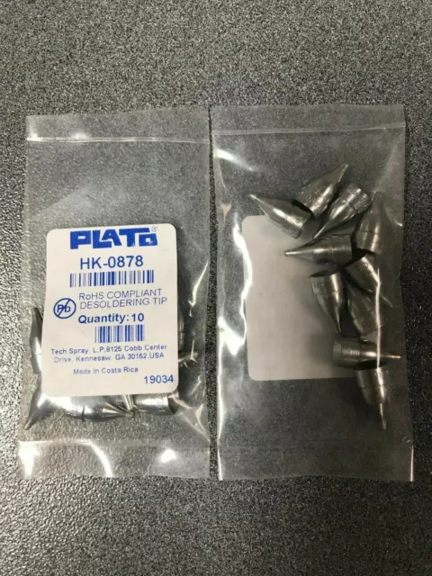 Set of 2 (Pk of 10) Plato HK-0878  Desolder Tip RoHS Compliant (20 Total Tips)