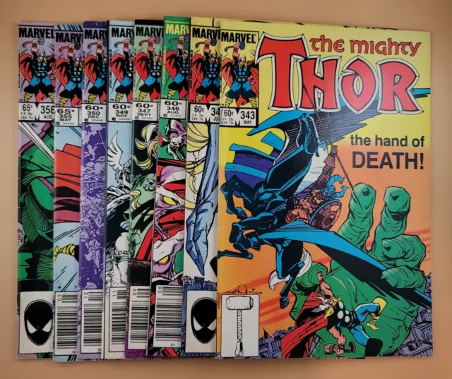 Mighty Thor #s 343 345 346 347 349 350 355 358 (Walter Simonson) [Marvel 1985]