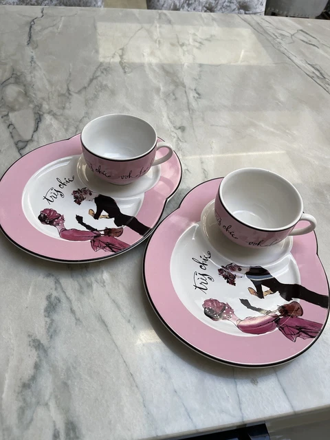 Set Doppio Tazza Tè E Dischi, Usato, Tres Chic