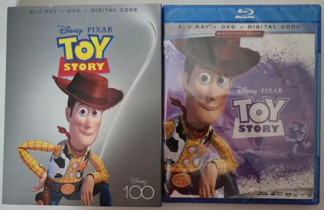 New Disney Pixar Toy Story Blu Ray + Dvd 2 Discs Disney100 Slipcover Sleeve