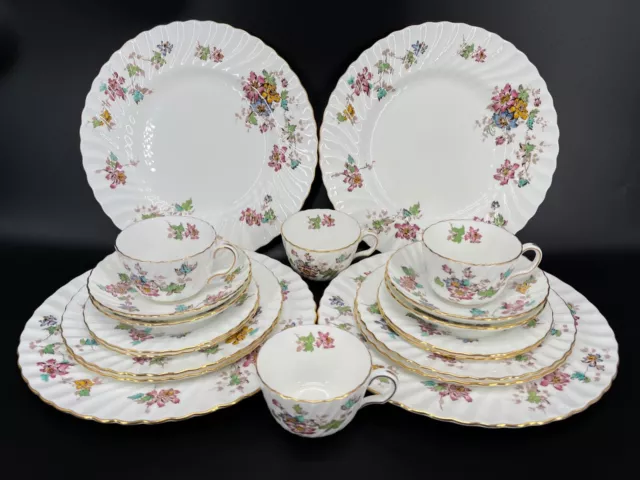 Minton Vermont 5 Piece Place Setting x 4 Bone China England 20 Pieces