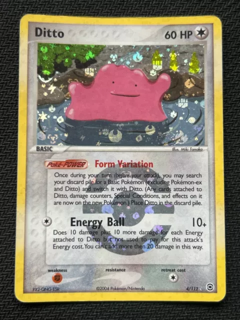 Pokemon TCG English Card ex Fire Red Leaf Green Ditto 4/112 Reverse Holo