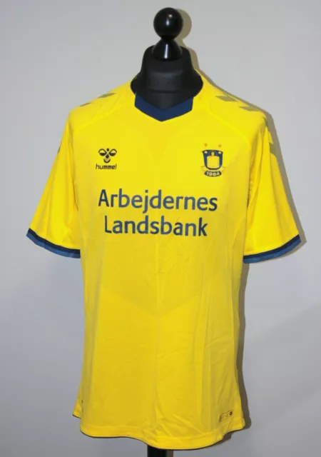 Brondby Denmark home football shirt 18/19 Hummel Size XL