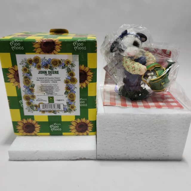 New - Mary’s Moo Moos “A Splash Of Country Charm” 2000 Enesco John Deere