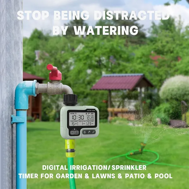 Timer Digitale per Irrigazione Timer Acqua Giardino Programmabile Con Ritardo 3