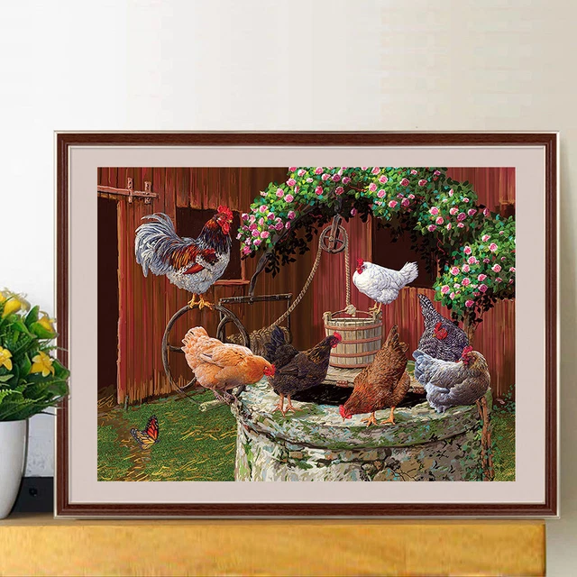 Farm Huhn 5D DIY Diamond Painting Kits Full Round Drill Decor Geschenke (B5238)